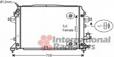 VAN WEZEL 37002460 -  Радиатор, охлаждение двигателя